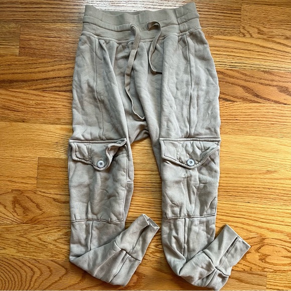 NSF light tan cargo sweatpants joggers size XS - Picture 2 of 7